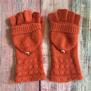 Anthropologie Burnt Orange Fingerless Glove/Mitten
